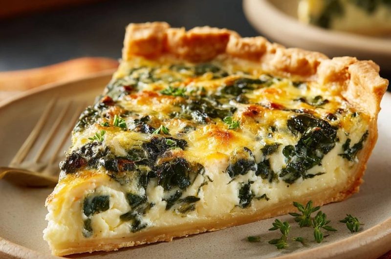 Cremige Spinat-Feta-Quiche