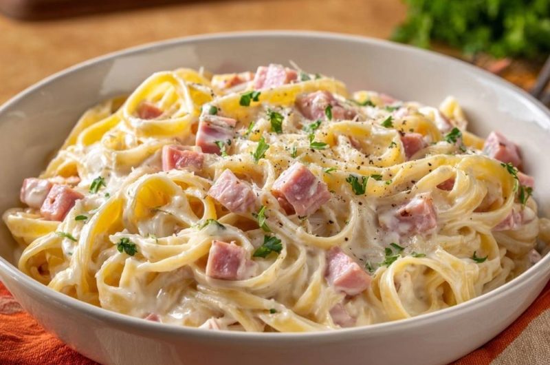 Cremige Tagliatelle mit Schinken (Keine wässrige Soße mehr)