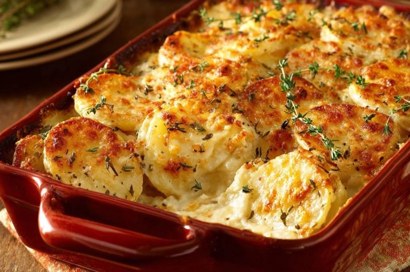 Cremiges Kartoffelgratin mit Thymian
