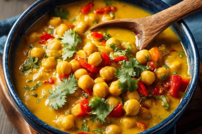 Cremiges Kichererbsen-Curry mit Paprika