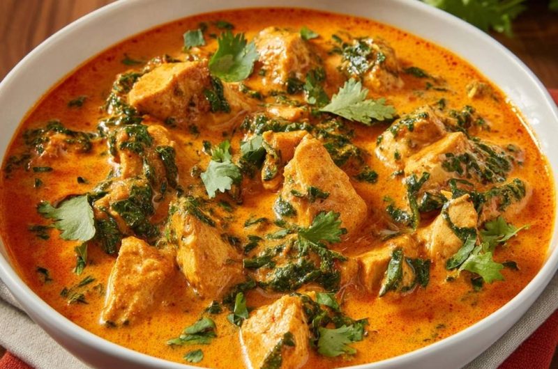 Cremiges Spinat-Hühner-Curry