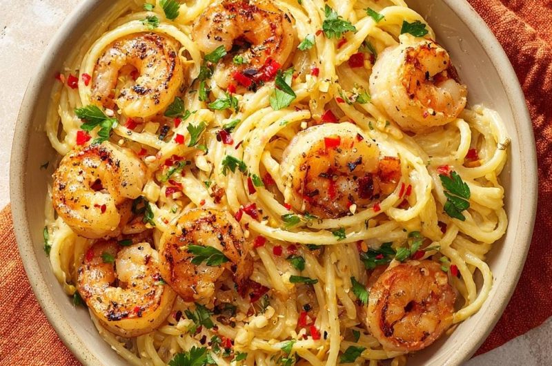 Garnelen-Spaghetti mit Knoblauch & Chili