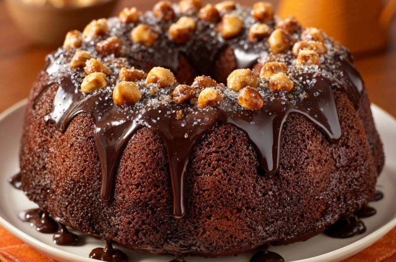 Haselnuss-Schoko-Gugelhupf (Nie wieder in der Form kleben!)