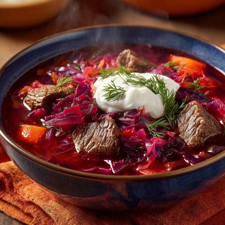Herzhafter Rind-Borschtsch: Zartes Fleisch garantiert