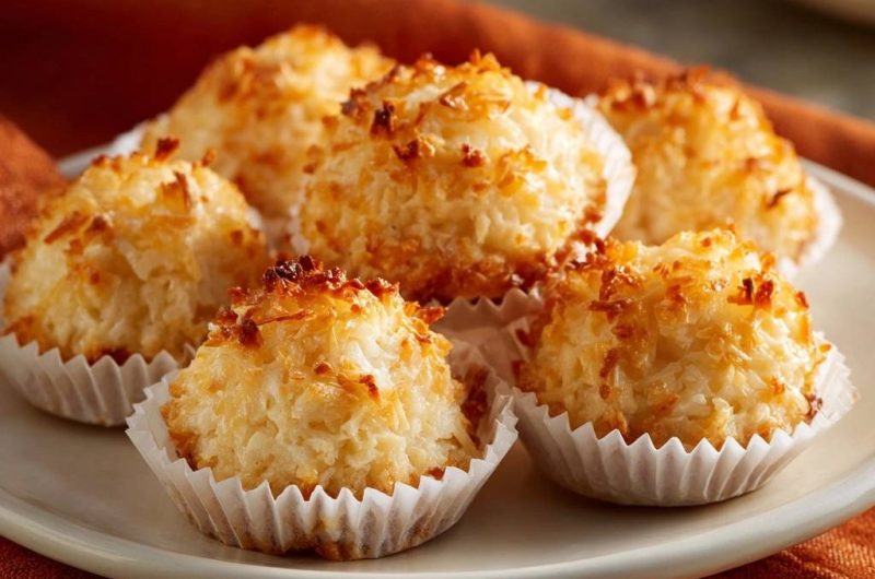 Himmlische Kokosmakronen (Nie wieder flache Makronen!)