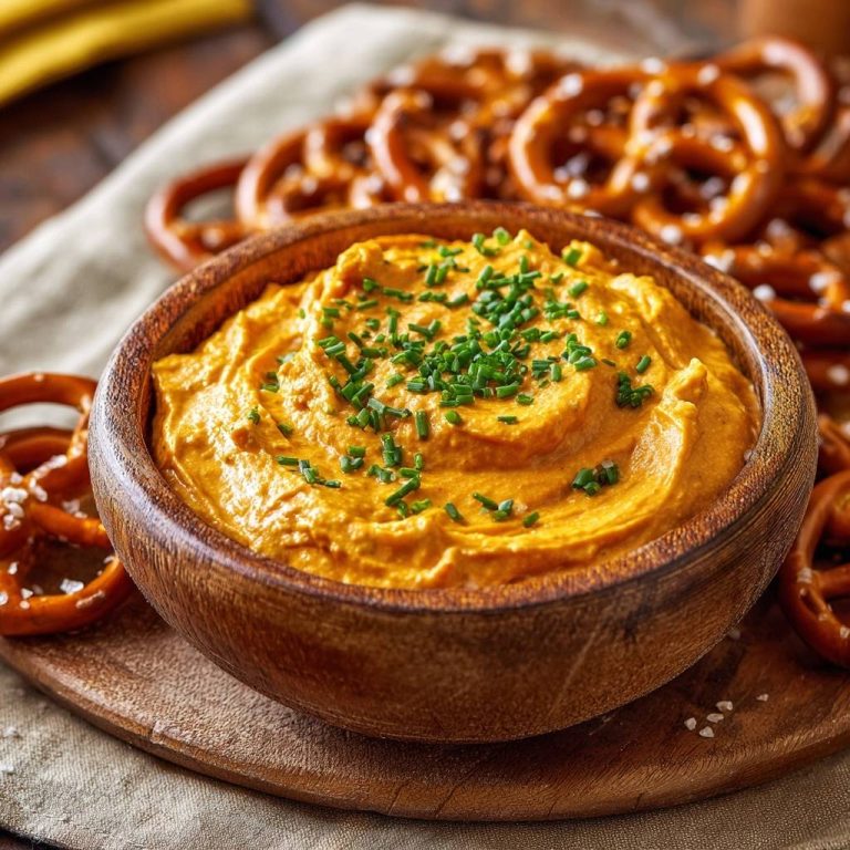 Kürbishummus mit Brezeln (Nie wieder matschig!)