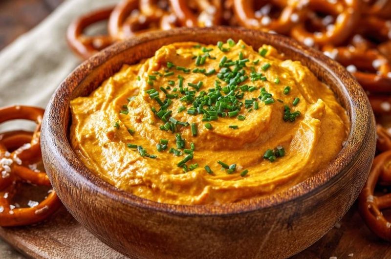 Kürbishummus mit Brezeln (Nie wieder matschig!)