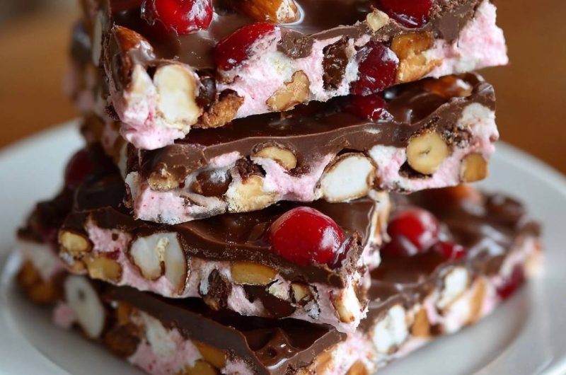 Kirsch-Schoko-Mandel-Marshmallow-Riegel (Nie wieder matschige Riegel!)