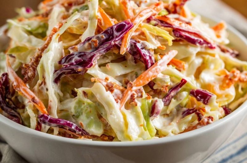 Knackiger Bacon-Krautsalat (Keine wässrige Soße mehr!)