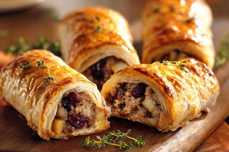 Knusprige Apfel-Cranberry-Hack-Rollen