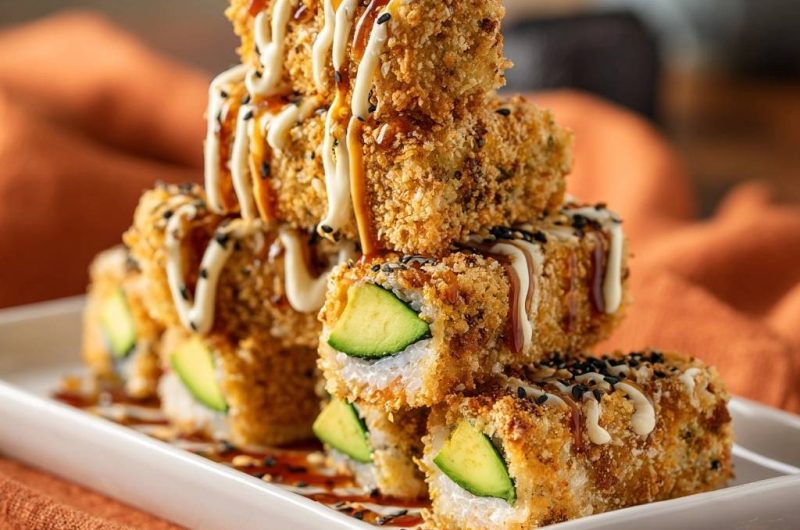 Knusprige Avocado-Sushi-Rolls