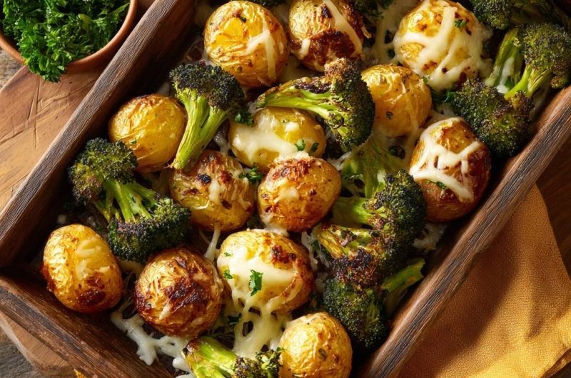 Knusprige Babykartoffeln mit Brokkoli und Käse