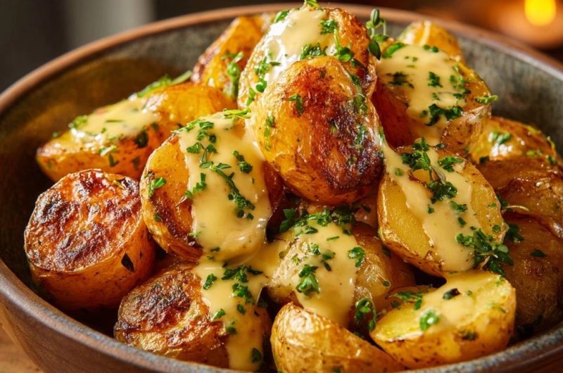 Knusprige Babykartoffeln mit Kräuter-Creme