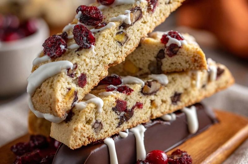 Knusprige Cranberry-Ananas-Nuss-Biscotti