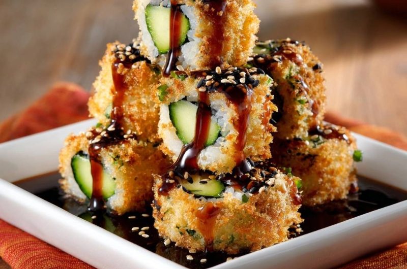 Knusprige Gurken-Sushi-Rollen (Nie wieder matschige Panade!)