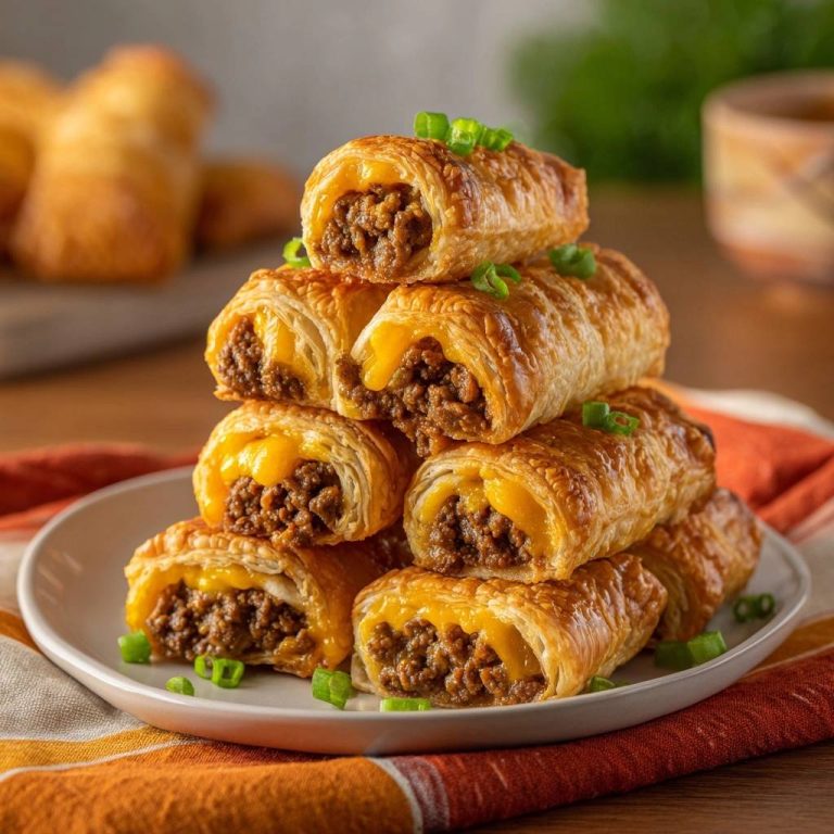 Knusprige Hack-Käse-Rollen: Nie wieder matschig!