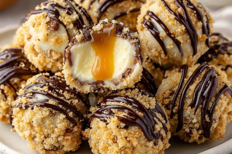 Knusprige Karamell-Mozzarella-Bällchen (Nie wieder auslaufende Füllung!)