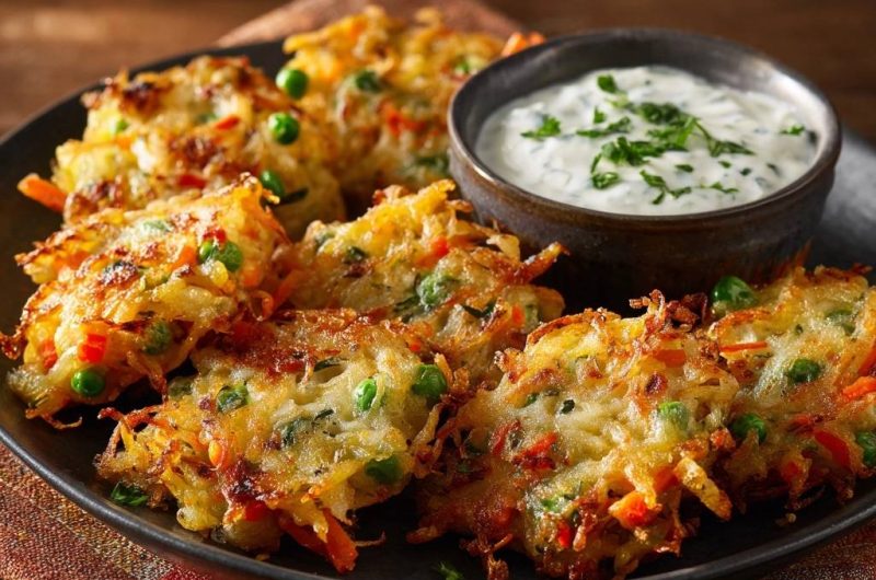 Knusprige Karotten-Erbsen-Rösti