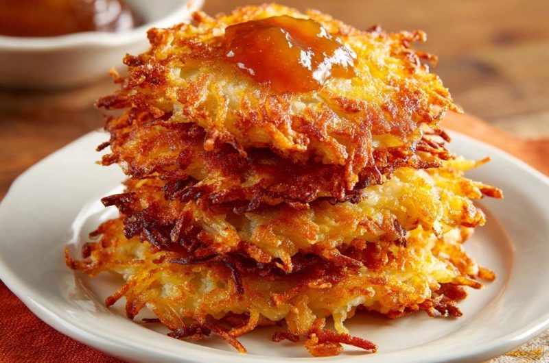 Knusprige Kartoffelpuffer mit Apfelmus