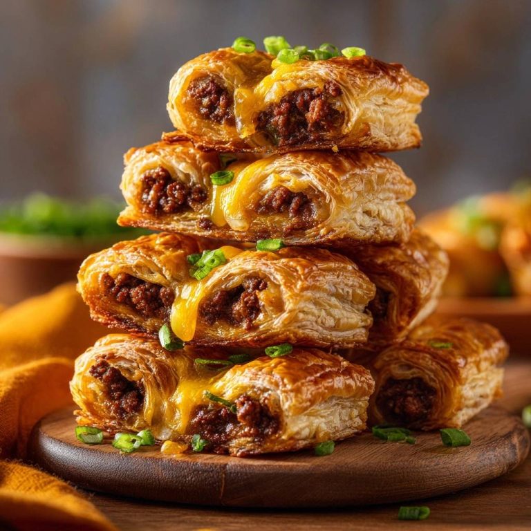 Knusprige Rinder-Hack-Käse-Pasteten: Rezept