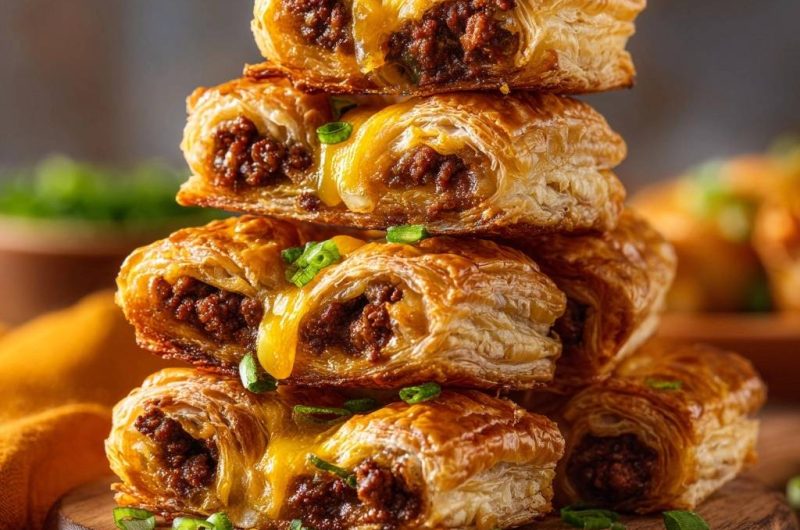 Knusprige Rinder-Hack-Käse-Pasteten