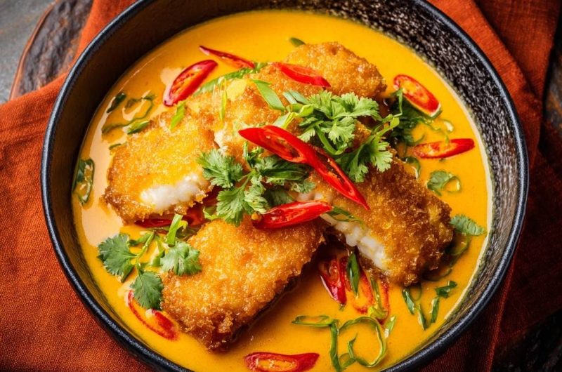 Knuspriger Fisch-Thai-Curry