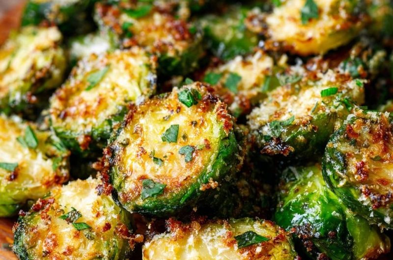 Knuspriger Parmesan-Rosenkohl