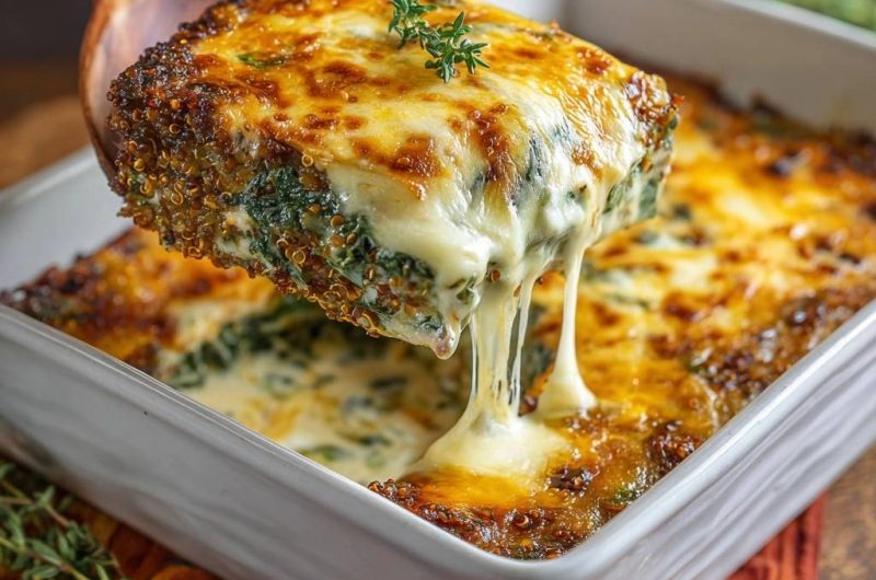 Knuspriger Quinoa-Spinat-Gratin (Keine wässrige Soße mehr!)