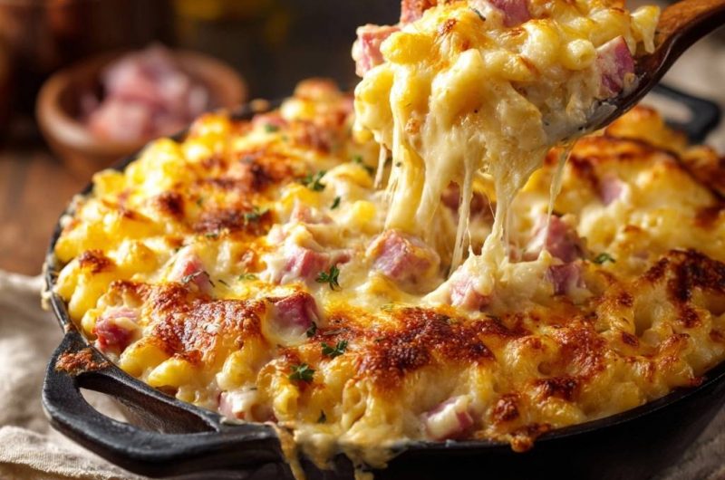 Mac and Cheese mit Schinken