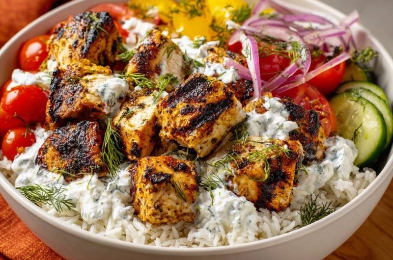 Mediterrane Hähnchen-Bowl