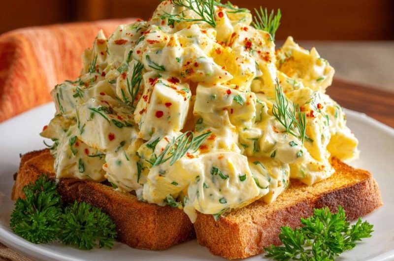 Perfekter Dill-Kartoffelsalat auf Toast (Nie wieder matschige Kartoffeln!)