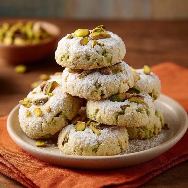 Pistazien-Schneekekse: Rezept ohne bröseligen Teig