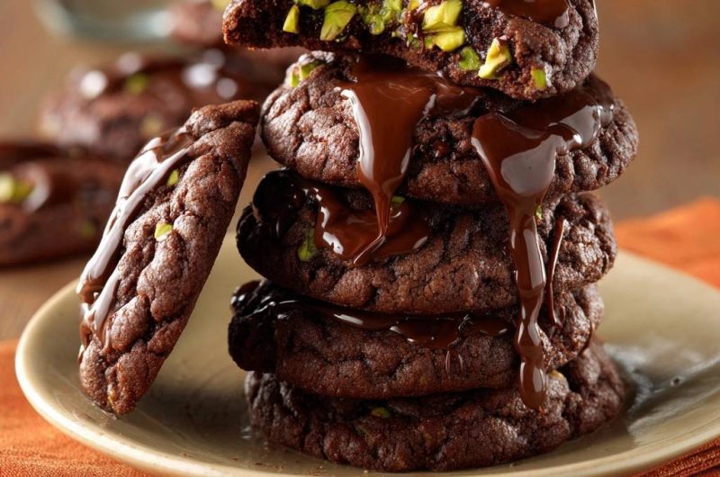 Pistazien-Schoko-Cookies (Nie wieder flache Cookies!)