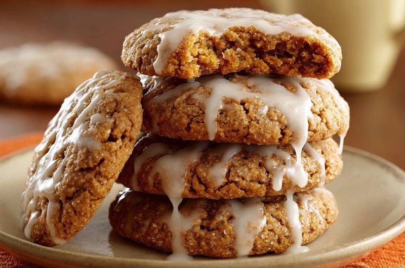 Saftige glasierte Haferkekse