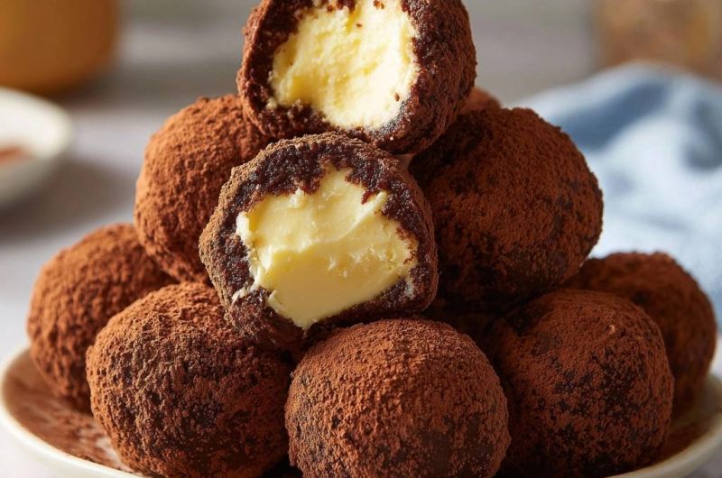 Schoko-Cheesecake-Trüffel (Nie wieder auslaufende Füllung!)