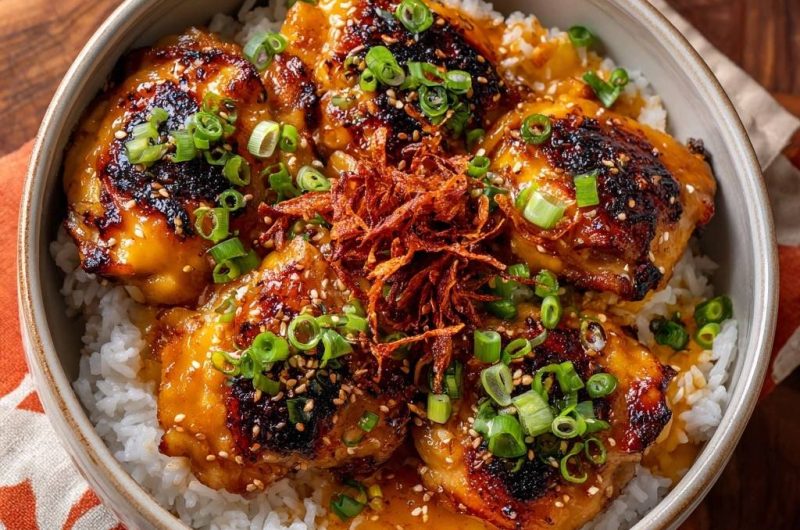 Teriyaki-Hähnchen-Bowl (Keine wässrige Soße mehr)