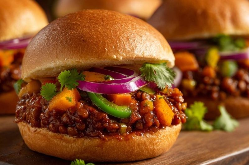 Veganer Süßkartoffel-Linsen-Burger (Nie wieder matschige Linsen!)