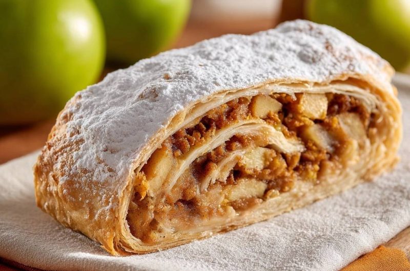 Apfelstrudel (Nie wieder matschige Apfelfüllung!)