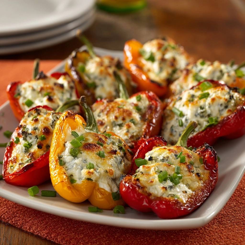 Gebackene Blauschimmel-Paprika (Nie wieder wässrige Füllung!)