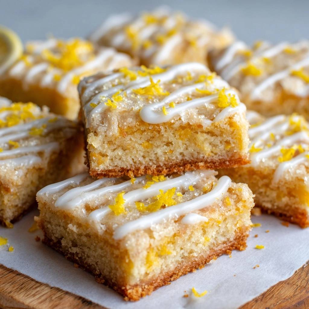 Saftige Zitronen-Schnitten