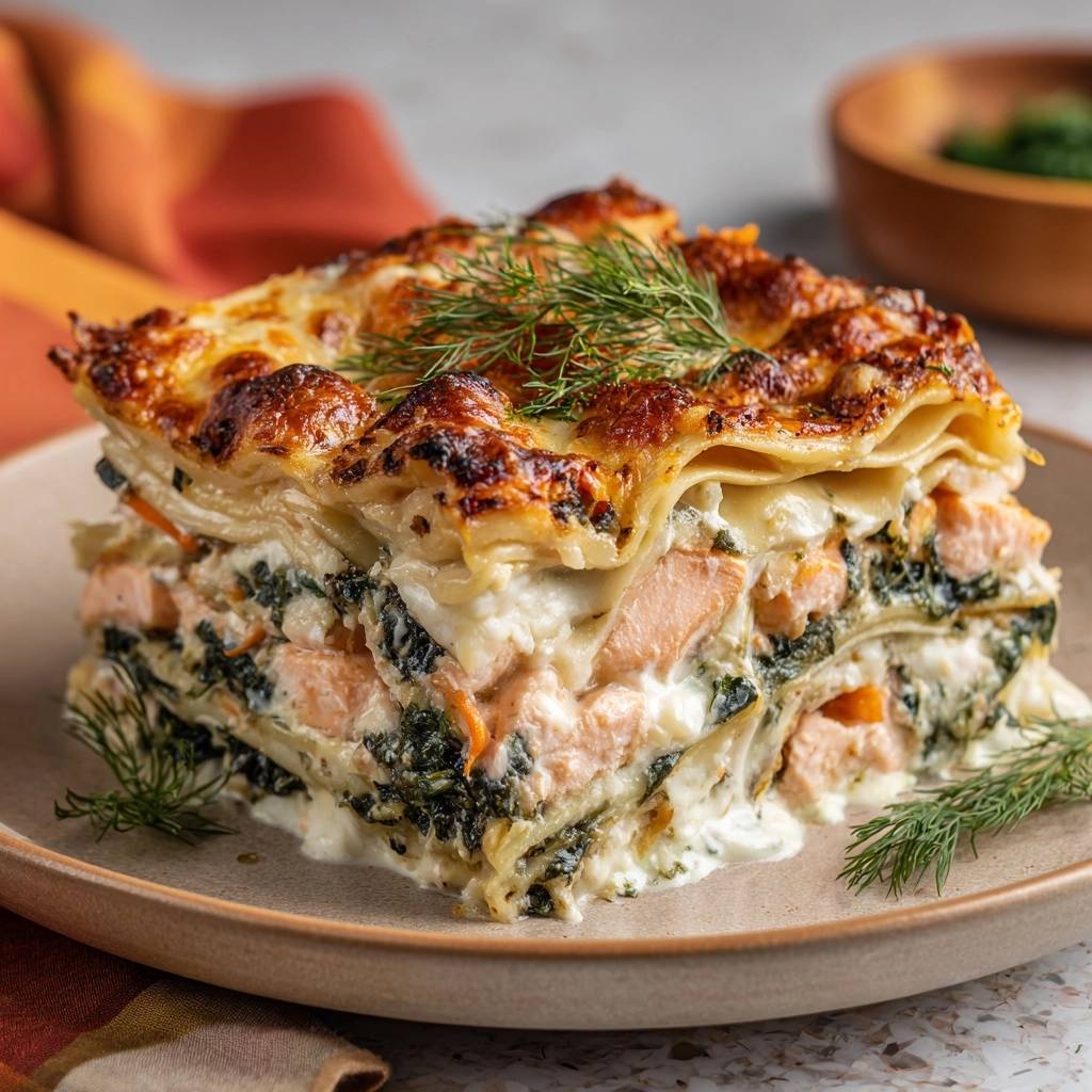 Cremige Lachs-Spinat-Lasagne (Keine wässrige Soße mehr)