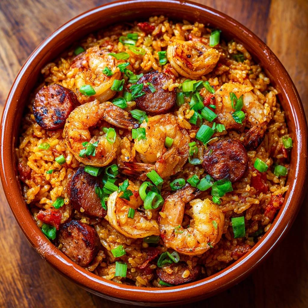 Pikante Garnelen-Reis-Pfanne
