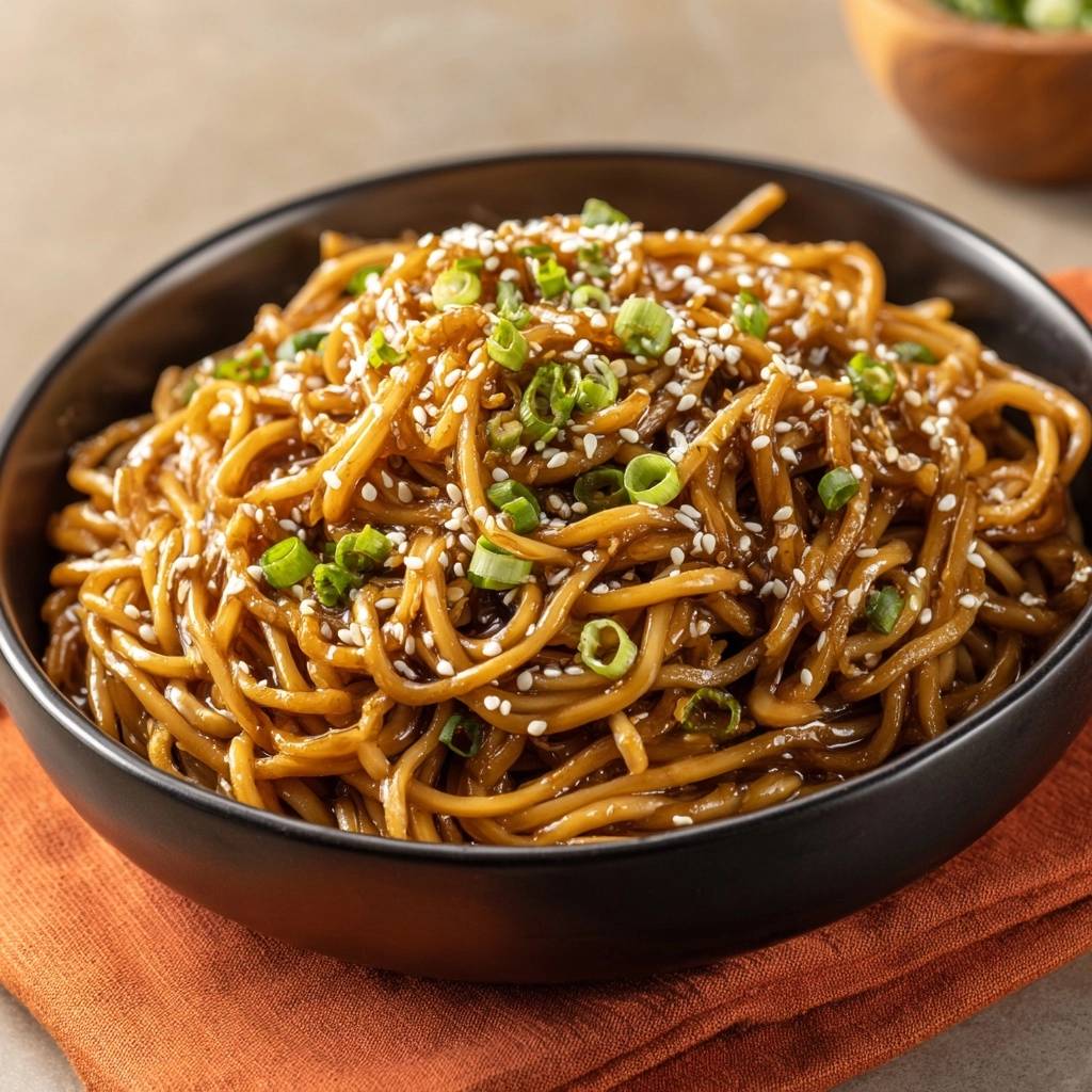 Saftige Sesam-Soja-Nudeln