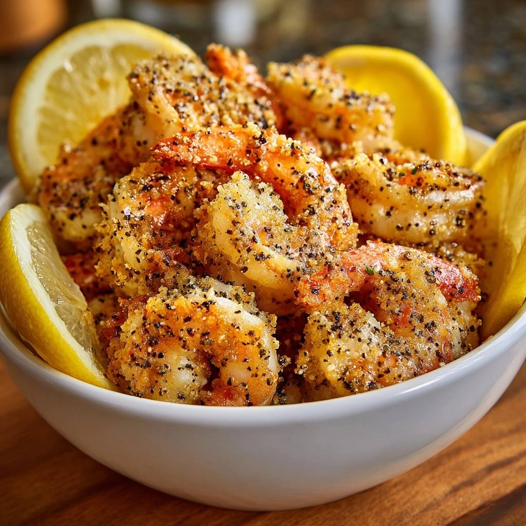 Knusprige Knoblauch-Pfeffer-Garnelen mit Zitrone (Nie wieder gummiartige Garnelen!)