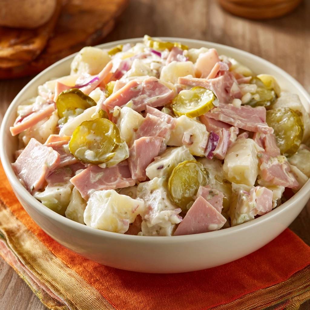 Herzhafter Kartoffel-Schinken-Salat