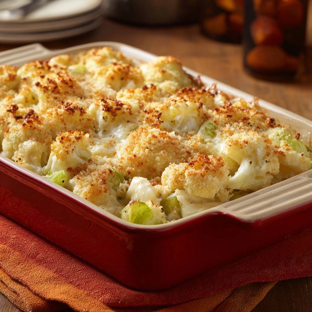 Goldbrauner Blumenkohl-Auflauf