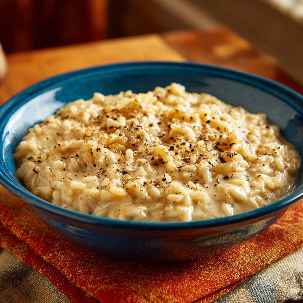 Cremiger Milchreis mit Pfeffer