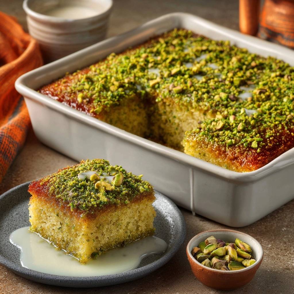 Pistazien-Sirupkuchen