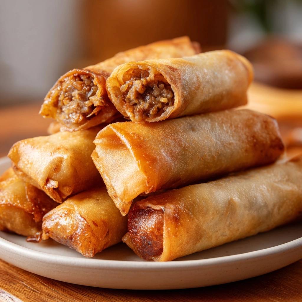 Knusprige Fleisch-Frühlingsrollen