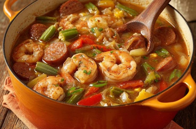 Cajun Garnelen-Gumbo (Nie wieder schleimige Okra!)